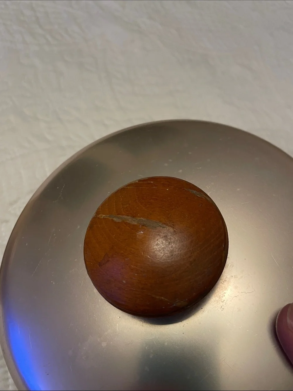 MCM Vintage MIRRO Rose Copper Aluminum 3 Quart Canister with Wood Knob